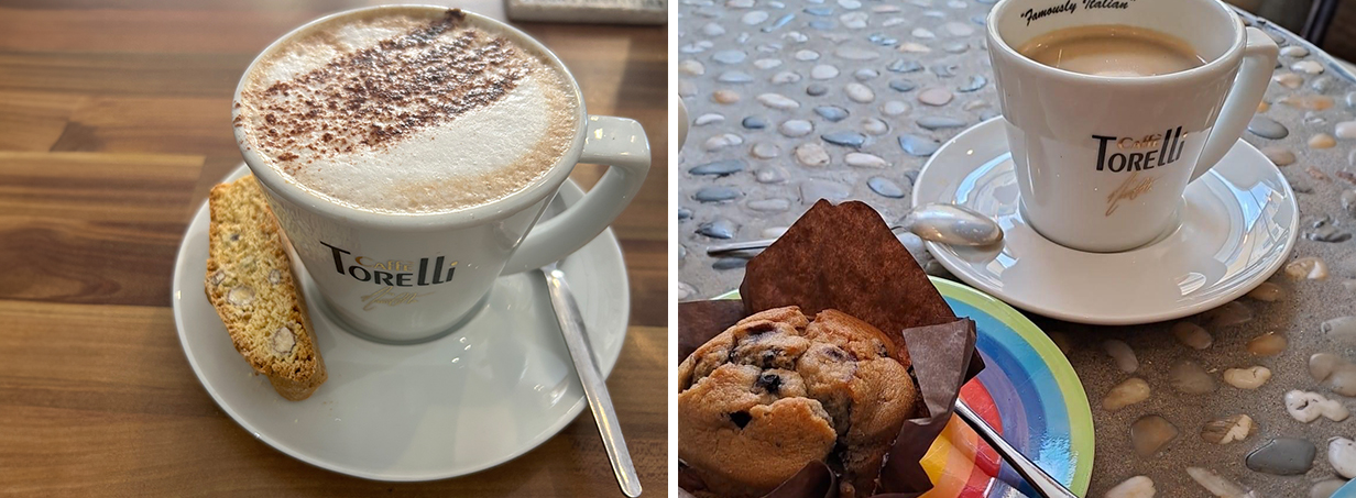 Coffee and bakery items at Seasons, Kelso